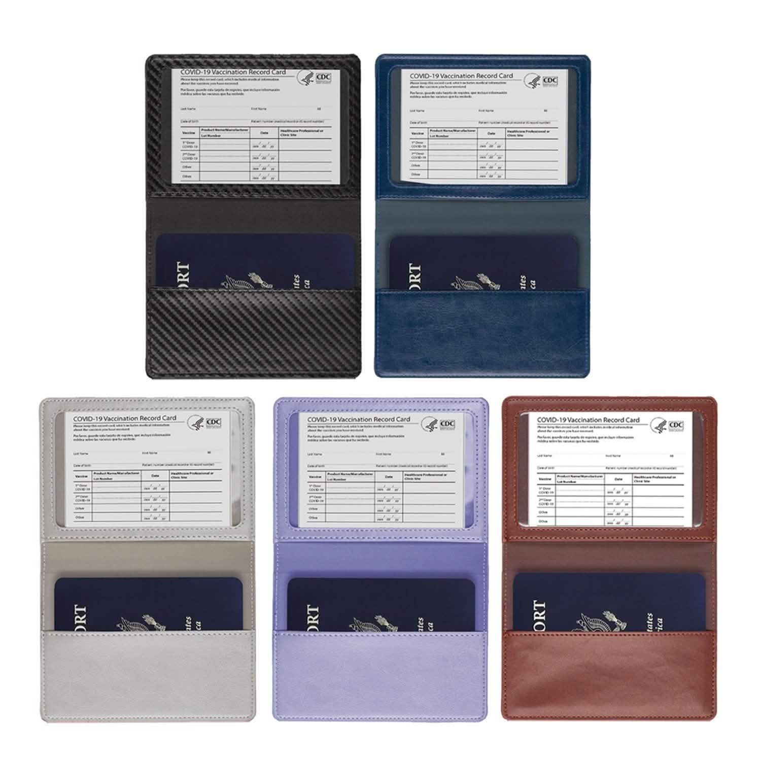 CDC Vaccination Card Holder And RFID Passport Organizer Holder