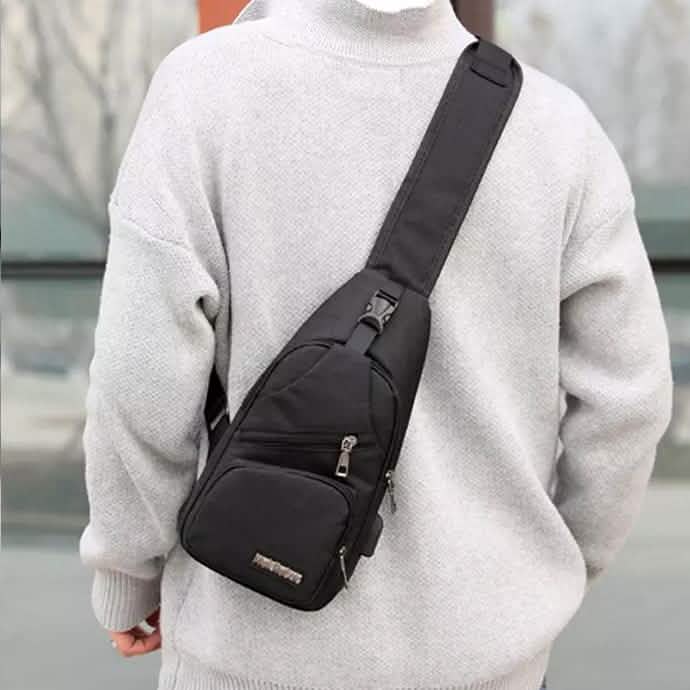 Men Women Crossbody Shoulder Bag with USB Port