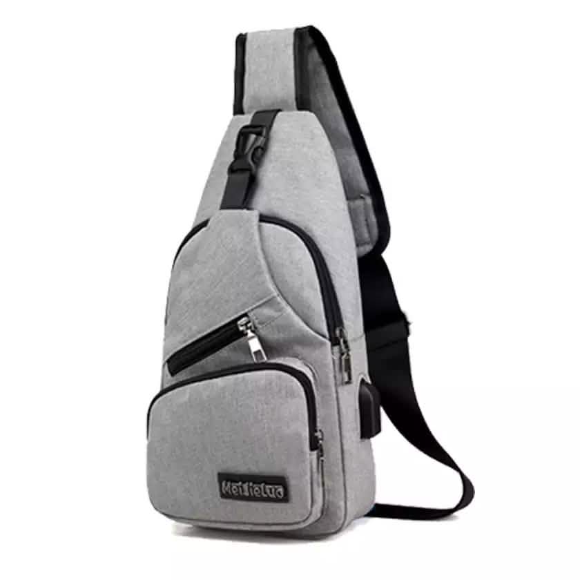 Men Women Crossbody Shoulder Bag with USB Port
