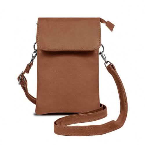 Super Soft Genuine Leather Crossbody Wallet - 5 Colors