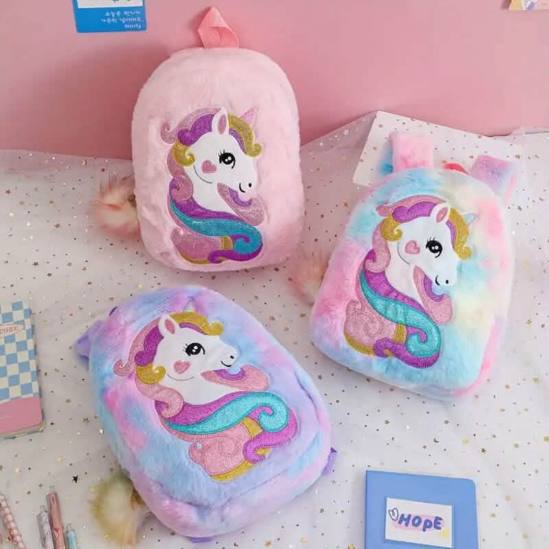 Tie-Dye Fabric Unicorn Shoulder Bag for Girls