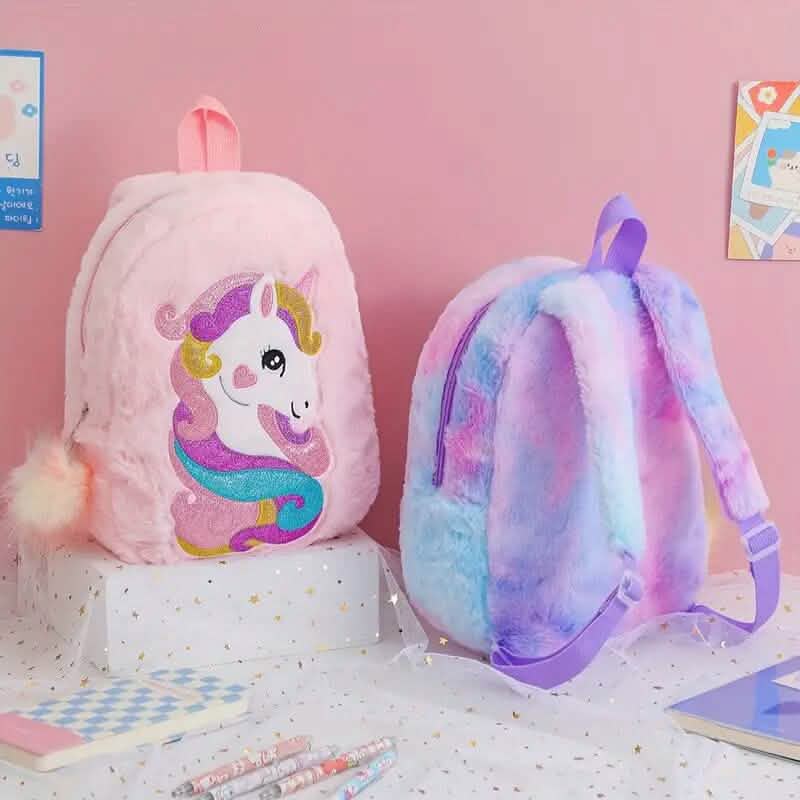 Tie-Dye Fabric Unicorn Shoulder Bag for Girls