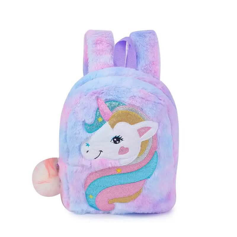 Tie-Dye Fabric Unicorn Shoulder Bag for Girls