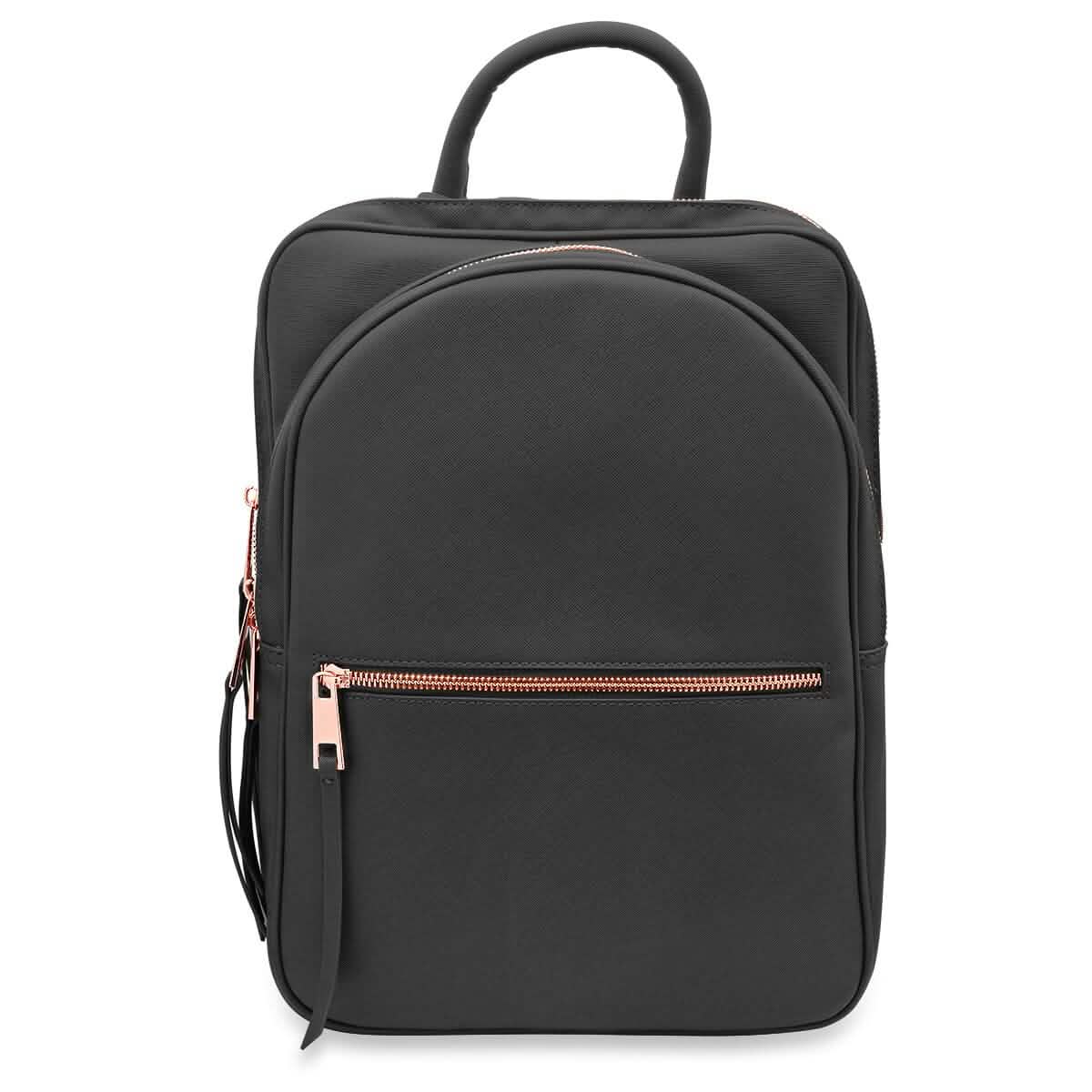 Unisex Super Soft Premium Vegan Leather Travel Backpack with 6 Compartment