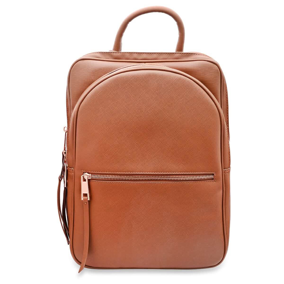 Unisex Super Soft Premium Vegan Leather Travel Backpack with 6 Compartment