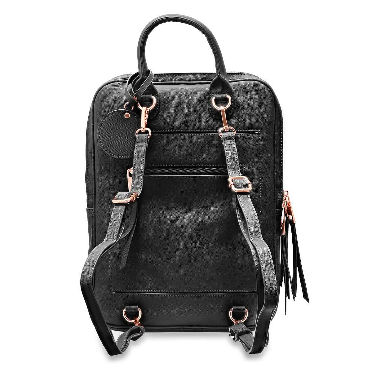 Unisex Super Soft Premium Vegan Leather Travel Backpack with 6 Compartment