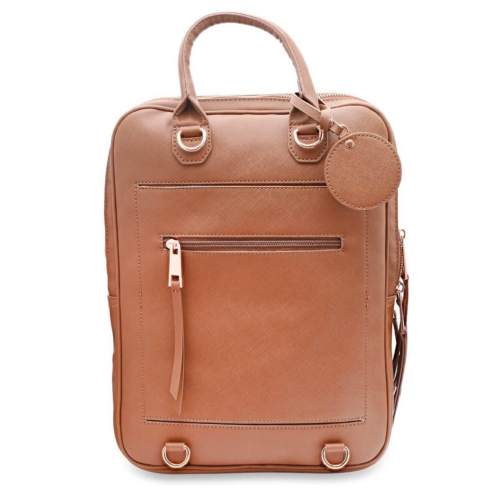 Unisex Super Soft Premium Vegan Leather Travel Backpack with 6 Compartment