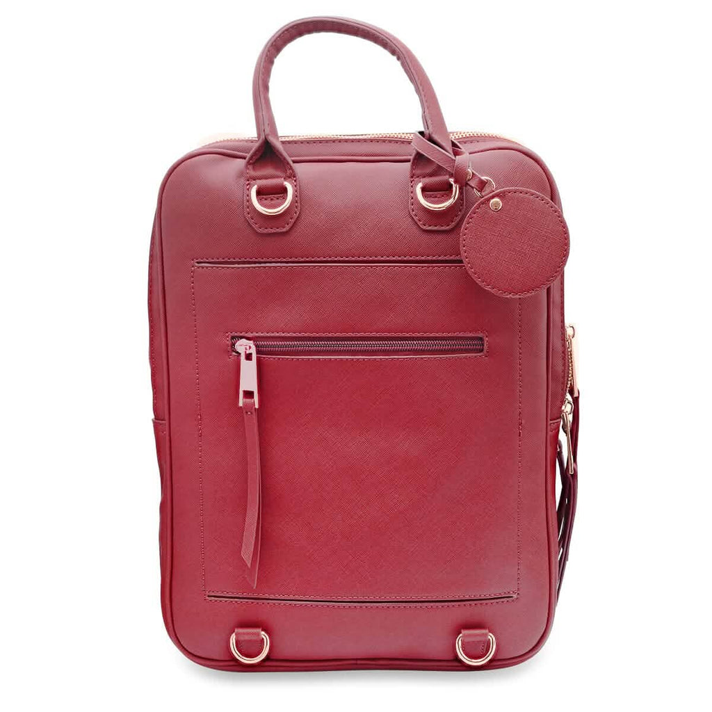 Unisex Super Soft Premium Vegan Leather Travel Backpack with 6 Compartment