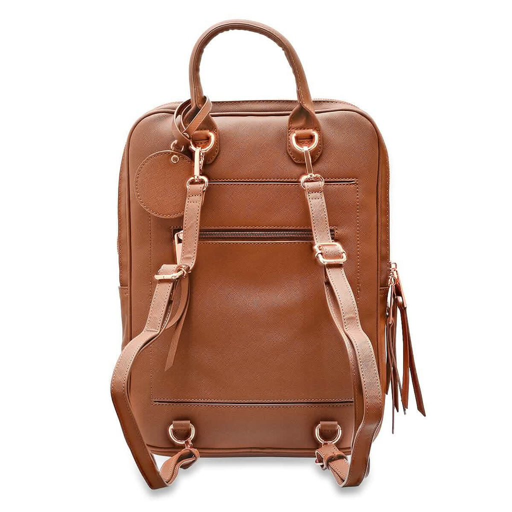 Unisex Super Soft Premium Vegan Leather Travel Backpack with 6 Compartment