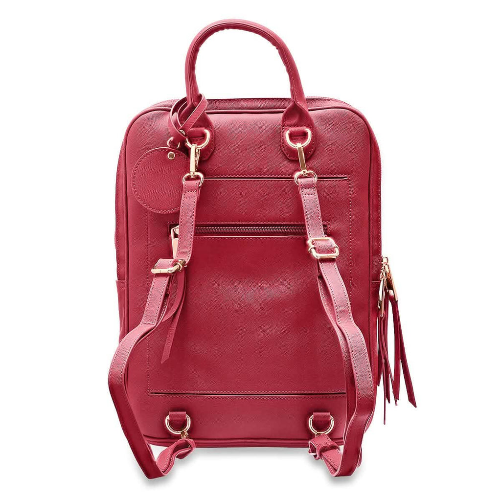 Unisex Super Soft Premium Vegan Leather Travel Backpack with 6 Compartment