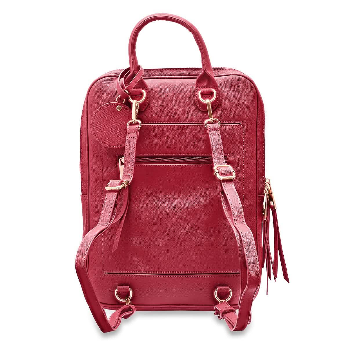 Unisex Super Soft Premium Vegan Leather Travel Backpack with 6 Compartment