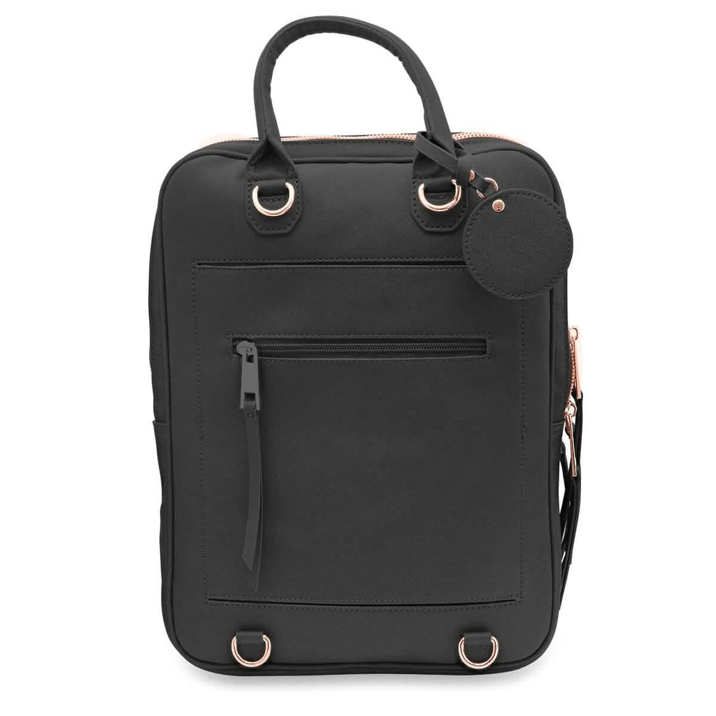 Unisex Super Soft Premium Vegan Leather Travel Backpack with 6 Compartment