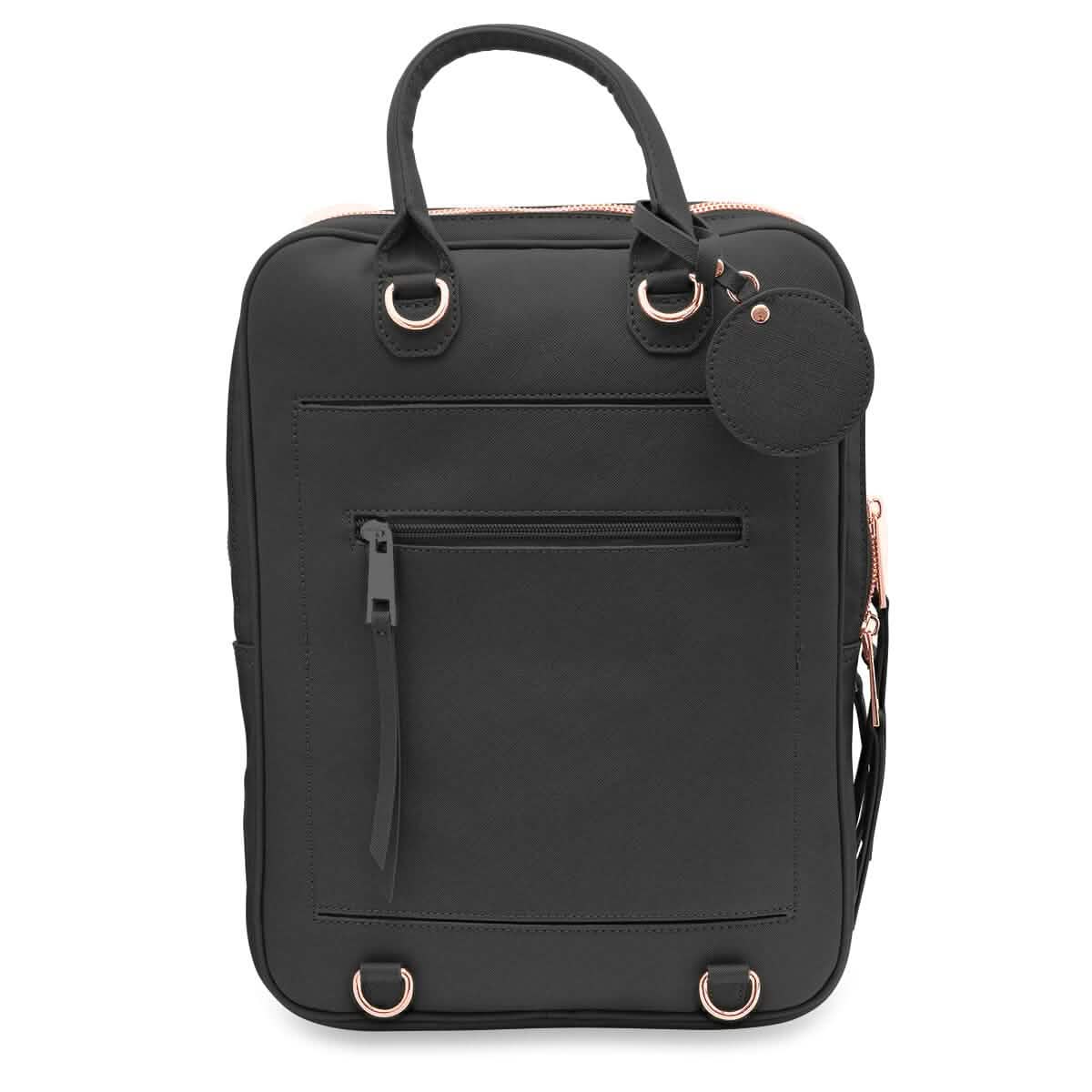 Unisex Super Soft Premium Vegan Leather Travel Backpack with 6 Compartment