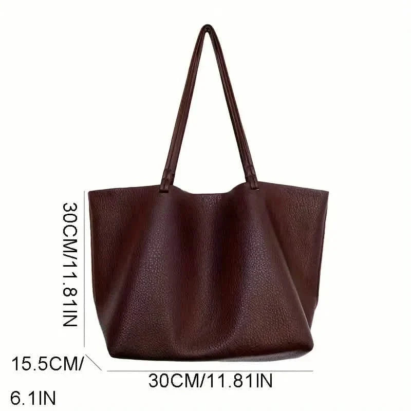 Women's Large Totes PU Leather Shoulder Bag Soft Purse Hobo Handbag Casual Top Handle Bag For Travel Work